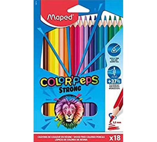 Maped Strong Colour Pencils 862718 18 Colours