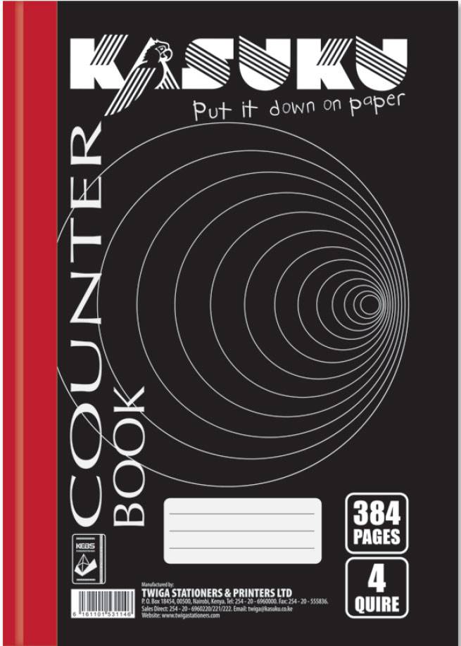 Kasuku Counter Book Hard Cover 4Quire